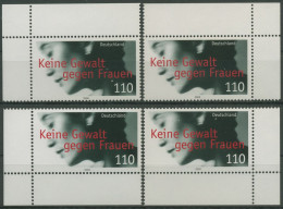 Bund 2000 Keine Gewalt Gegen Frauen 2093 Alle 4 Ecken Postfrisch (E3138) - Unused Stamps