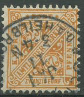 Württemberg Dienstmarken 1906 Ziffer In Schildern 232 Gestempelt - Used