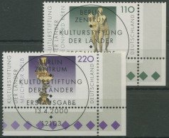 Bund 2000 Kulturstiftung Kunst Skulpturen 2107/08 Ecke 4 TOP-ESST Berlin (E3188) - Used Stamps