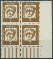 Bund 1961 Bedeutende Deutsche 348 Y W UR 4er-Block Ecke 4 Postfrisch - Unused Stamps
