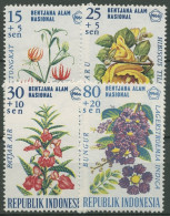 Indonesien 1966 Opferhilfe Pflanzen Blumen 536/39 Postfrisch - Indonésie
