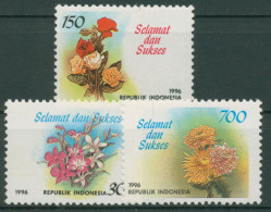 Indonesien 1996 Grußmarken Glückwünsche Blumen 1614/16 Postfrisch - Indonésie