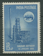 Indien 1962 Erdölraffinerie Gauhati, Nashorn 335 Postfrisch - Ungebraucht