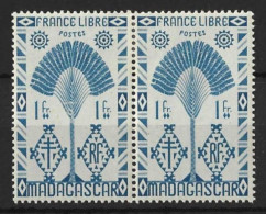 MADAGASCAR........" 1943..".....1f.........SG260......PAIR..........MH.. - Used Stamps