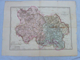 Carte Du Bourbonnois (Bourbonnais) De 1815 COULEUR- Document Exceptionnel - Cartes Géographiques