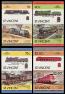 St Vincent - 1984 - Trains, Imperforated - Yv 788/96 - Eisenbahnen