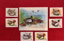 HONGRIE 1988 7v 1 Bl Neuf ** MNH BF 200 YT 3172-6 UNGARN MAGYAR UNGHERIA - Ducks