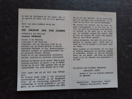 Schepen En Gemeenteraadslid Herselt -Ramsel - Ivo Juliaan Jan Van Clemen ° Ramsel 1944 + Leuven 1982 X Jeannine Hermans - Décès
