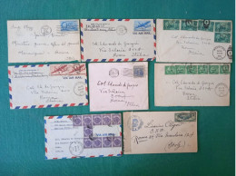 5CRT3003 - STATI UNITI USA  , Otto Lettere Del Periodo Per L'Italia (Roma) - Covers & Documents