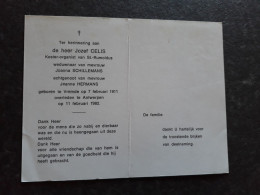 Jozef Celis ° Vremde 1911 + Antwerpen 1982 X Joanna Schillemans En Jeanne Hermans - Obituary Notices