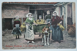 Cpa Couleur 1909 Belgique Laitières Départ De La Ferme - MAY01 - Autres & Non Classés