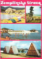 ZEMPLINSKA SIRAVA, MULTIPLE VIEWS, LAKE, RESORT, SHIP, ARCHITECTURE, TENT, CAR, SLOVAKIA, POSTCARD - Slovakia