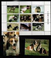 St Tome E Principe - 1995 - Dogs - Yv 1264K/T + Bf 163F/G - Honden