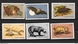 St Tome E Principe - 1981 - Mammals: Bat, Sing, - Yv 620/26 - Autres & Non Classés