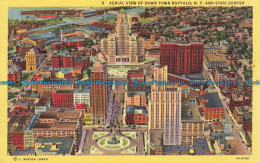 R648522 Aerial View Of Down Town Buffalo. N. Y. And Civic Center. Buffalo Statio - World