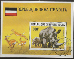 Haute-Volta, Bloc Feuillet N°5G (ref.2) - Rhinocéros