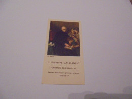 S Giuseppe Calansanzio Pieuse Religieuse Holly Card Religion Saint Santini Sainte Sancte Sancta Santa - Images Religieuses