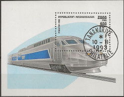 Madagascar, Bloc-feuillet N°90 (ref.2) - Trains