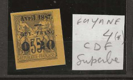 1886 MNG Guyane Yvert 4 - Unused Stamps