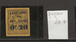 1886 MH Guyane Yvert 4a - Unused Stamps