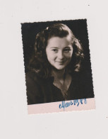 Snapshot Jeune Femme Signée Nicole Mars 1948 Le Point Lumineux Lyon - Identifizierten Personen