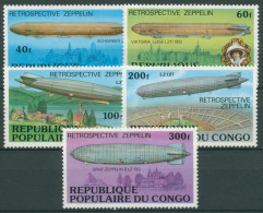 Kongo (Brazzaville) 1977 Zeppelin-Luftschiffe 577/81 A Postfrisch - Neufs