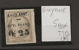 1886 MNG Guyane Yvert 5 - Nuovi