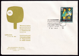 .Yugoslavia, 1963-11-07, Slovenia, Ljubljana, Table Tennis, Special Postmark & Cover - Other & Unclassified