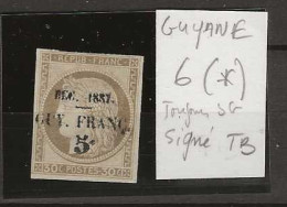 1886 MNG Guyane Yvert 6 - Ongebruikt