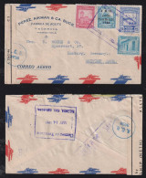 Venezuela 1947 Censor Airmail Cover VALENCIA X HAMBURG Germany Via KLM Dutch Censor - Venezuela