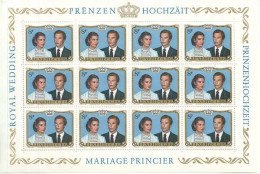 LIQUIDATION TOTALE LUXEMBOURG - DEPART 0,55 Euro - 1981 - N° 986 En Feuillet De 12 ** Mariage Princier - Fogli Completi