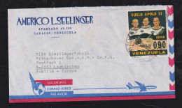 Venezuela 1970 Airmail Cover To LAAKIRCHEN Austria APOLLo 11 Moon Stamp - Venezuela