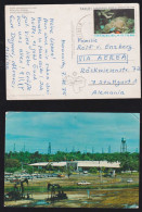 Venezuela 1975 Picture Postcard Oil Mining  MARACAIBO X STUTTGART Germany Fish Stamp - Venezuela