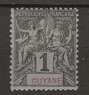 1892 MNH Guyane Yvert 30 Postfris** - Unused Stamps