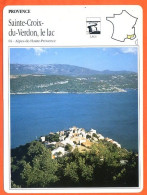 04 SAINTE CROIX DU VERDON LE LAC Alpes Haute Provence Géographie Fiche Illustrée Documentée - Geografia