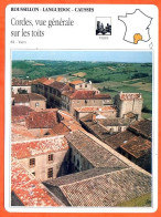 81 CORDES VUE GENERALE SUR LES TOITS  Tarn  ROUSSILLON LANGUEDOC CAUSSES Géographie Fiche Illustrée Documentée - Géographie