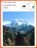 74 LE MASSIF DES ARAVIS ET L'ETALE Haute Savoie VALLEE DU RHONE ALPES Géographie Fiche Illustrée Documentée - Géographie
