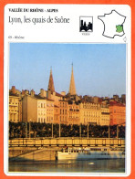 69 LYON LES QUAIS DE SAONE Rhone VALLEE DU RHONE ALPES Géographie Fiche Illustrée Documentée - Geographie