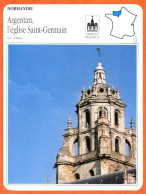 61 ARGENTAN EGLISE SAINT GERMAIN Orne  NORMANDIE Géographie Fiche Illustrée Documentée - Geographie