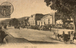 REPRO CARTE ANCIENNE - H11 - ALPES MARITIMES - NICE - LA GARE - Monumenti, Edifici