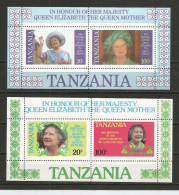 TANZANIE - B.F. N° 40A Et 40B The Queen Mother - RARE - Royalties, Royals