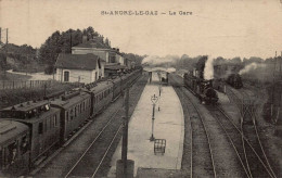 38 , Cpa ST ANDRE LE GAZ , La Gare  (04603.S2) - Saint-André-le-Gaz