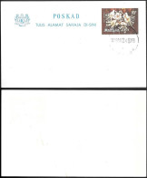 Malaysia Durian 10c Postal Stationery Card 1981. Durio Zibethinus. Sarawak Kuching Postmark - Malaysia (1964-...)