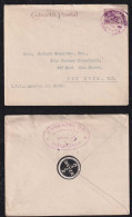 Colombia 1924 Stationery Envelope 50c Cubierta Postal To NEW YORK USA United Fruit Company Steamer Postmark Bayer - Kolumbien