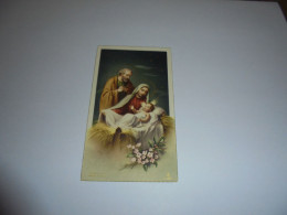 Jésus Marie Joseph Image Pieuse Religieuse Holly Card Religion Saint Santini Sainte Sancte Sancta Santa - Devotion Images