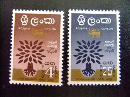 L 59 CEILAN - CEYLON (SRI LANKA) 1960 / AÑO DEL REFUGIADO - WORLD REFUGEE YEAR / YVERT 332 - 333 MNH - Réfugiés