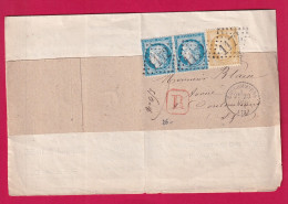 N°55 60 PAIRE GC 1172 COULOMMIERS SEINE ET MARNE RECOMMANDE LOCAL POUR COULOMMIERS LETTRE - 1849-1876: Classic Period