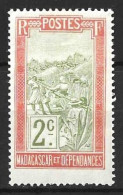 MADAGASCAR...." 1908..".....2c.........SG54.........MH. - Unused Stamps