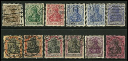 ● GERMANIA REICH 1905 / 15 ֍ ALLEGORIA ● N. 82 / 91 Usati ● F.1 ● Cat. 20,00 € ● Lotto N. 3375 ● - Used Stamps
