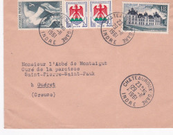 1961- Lettre De CHATEAUROUX-36 Pour GUERET-23 ( France),timbres  Dont Blasons , Cachets - 1961-....
